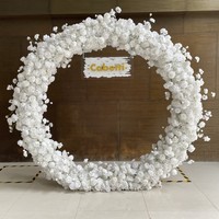 Offre Spéciale Floral Décor De Mariage Arc Blanc Artificielle Soie Rose Fleur Arc Pour Mariage fleur Arche