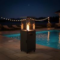 Nouveau 945g/heure Propane qualité premier tour extérieur Propane foyer prix avantageux métal chauffe-terrasse gaz modèle pour l'extérieur