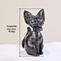 Artisanat en Cristal Naturel : Adorables Animaux en Œil de Tigre, Sculptures en Pierre Précieuse, Agate Flamme, Sculpture de Chat – Tendance Mode pour Décoration et Cadeau
