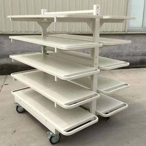 בשימוש על ידי מפעלי בגדים דו צדדי חמש שכבות גיליון ברזל מסגרת בד אורן מתלה בד רופף מכונית אריזה עגלת חלוקה - Product Image 3