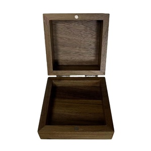 Custom Jewelry Wooden Keepsake Box With Magnetic Hinged Lid Small Wood Walnut Ring Boxes Wooden Storage Box