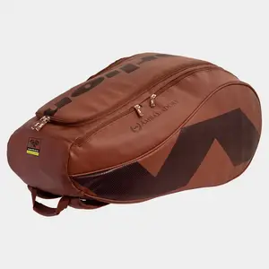 Custom High Quality PU Leather Padel Tennis Bag Padel Bags Leather Tennis Duffle Bag Racquet With Shoes Compartment