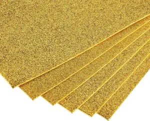 Uxcell feuilles de mousse EVA pailletée jaune foncé 11x8 pouces 2mm d'épaisseur pour projets de bricolage