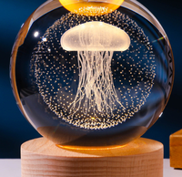 Lampe de table 3D personnalisée sculptée, nouvelle, pour la décoration de chambre, éclairage LED intelligent de chevet, veilleuse en cristal