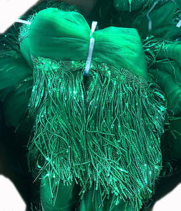 Lucky 20 cm <span class=keywords><strong>10</strong></span> Yards pro Rolle Pailletten-Fransen für Lateinamerikanischen Tanz, Paillettenbesatz, Perlenquaste, Pailletten-Spitzenfransen für Tanz - Product Image 5