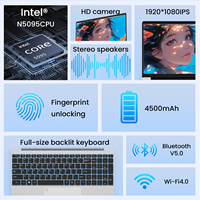 Nueva Laptop Empresarial al por Mayor de 15.6 Pulgadas, Intel N5095 de Cuatro Núcleos a 2.0 GHz, Windows 11, Almacenamiento SSD, Teclado en Inglés, Pantalla IPS de 1 TB, Relación de Aspecto 16:9
