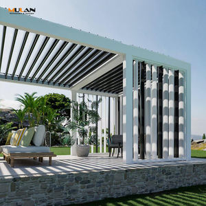Toit à persiennes motorisé Gazebo d'extérieur Rainpoint Aluminium résistant à la neige Pergola d'ombrage bioclimatique 100% Imperméable Revêtement en poudre - Product Image 4