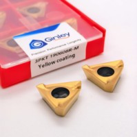 Plaquettes de fraisage CNC Ginley 3PKT190608R 3PKT 100408 3PKT150505R 100408 150508 pour outil de tournage haute performance 3PKT100408