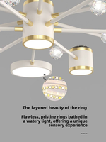 Lustre moderne nordique en fer JACKSUN, luminaire de plafond contemporain pour salon, chambre à coucher, restaurant, LED à intensité variable, pour toute la maison