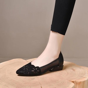Summer Sandals Pu Leather Patchwork Retro Vintage Women Mid <strong>Heels</strong> Square <strong>Heel</strong> <strong>Round</strong> <strong>Toe</strong> Pumps Shoes - Product Image 3