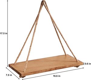 AngJet et de 3 Wood OOD todos los anganghelhelf OOD loating helves Hanganging wing ope helves - Product Image 2