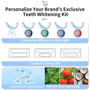 Caja de lujo Luxsmile, tiras <span class=keywords><strong>V34</strong></span> de blanqueamiento natural para el hogar, luz Led portátil, logotipo privado personalizado, Kits de blanqueamiento dental profesional - Product Image 5
