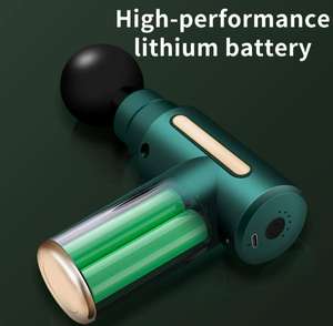 Pistolet de massage fascia multifonction personnalisé, mini, portable, pour la relaxation musculaire et les méridiens, 6 vitesses, 4 têtes de massage fascia - Product Image 3