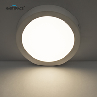 Plafonnier d'intérieur professionnel monté en surface de bureau éclairage de maison 12W SMD2835 panneau lumineux LED rond