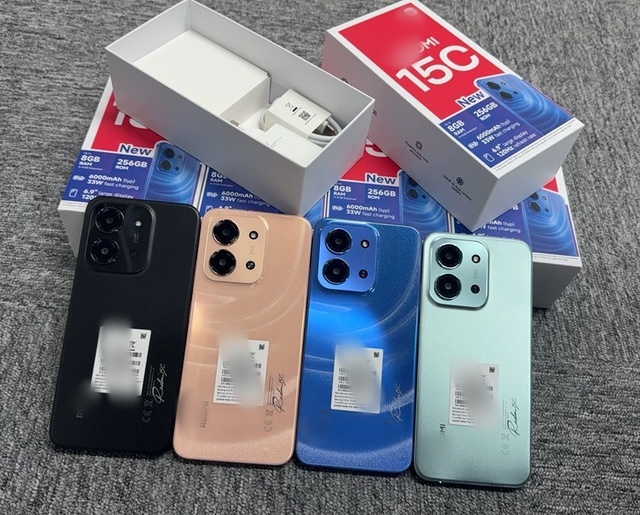 Wholesale Red//mi 15C 4G Smartphone 6.9" 120Hz Display 6000mAh Battery 50MP Camera 8GB 256GB Fast Charging Global Version