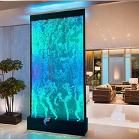 Mur à bulles LED incurvé en acrylique personnalisé pour les spas et les centres commerciaux, mur décoratif