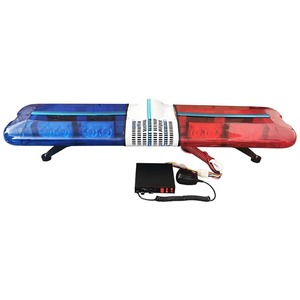 Barra de Luces LED de Emergencia de Alta Resistencia de 160W, 12V, Impermeable, para Montaje en Techo, con Luz Estroboscópica <span class=keywords><strong>Roja</strong></span> y Azul, Sirena Ajustable de 118dB y Altavoz - Product Image 1
