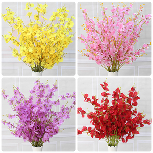 Timo <b>Artificial</b> <b>Flowers</b> Dancing Orchid Yellow Silk <b>Flower</b> Oncidium Home Decor Floral Arrangement Photography Props - Product Image 3