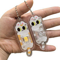 Porte-clés anti-stress en forme de chat mignon, jouet sensoriel à bouton-poussoir, cadeau de bureau, jouets pour soulager le stress, en plastique, vente en gros