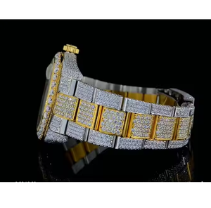 Elegante Reloj de Acero Inoxidable con Movimiento de Cuarzo y Diamantes Moissanite para Hombre, Atractivo y Lujoso para Uso Diario y Formal - Product Image 2