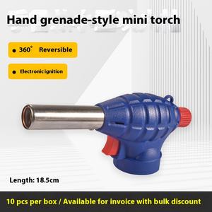 Torche de soudage au butane portable en acier inoxydable, type <span class=keywords><strong>cartouche</strong></span>, avec température de flamme de 1300°C, allumage piézoélectrique <span class=keywords><strong>pour</strong></span> soudage général - Product Image 2