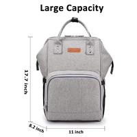 Sac à dos à couches sac à dos de voyage polyvalent avec port de charge USB poche isolée pour bébé enceinte sac à couches