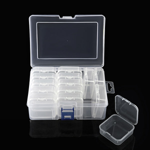 Transparent Plastic Storage Box 15-Compartment For Beads <b>Nail</b> Art Rhinestones Jewelry Organizers Portable Multi Functional - Product Image 3