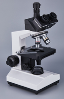 Z108 Portable LED Trinocular Biological Optical Microscope with High Magnification 40X-1000X and Double Layer Mechanical Stage