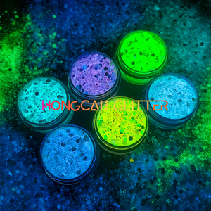 Tırnak süslemeleri malzemeleri için koyu toptan tıknaz glitter polyester mix glitter kızdırma - Product Image 3