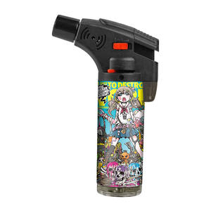 Briquet Torche Inclinée Jet Flame Vintage Rechargeable, Logo Personnalisé Créatif, Prix de Gros - Product Image 2