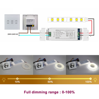 Fuente de Alimentación de Voltaje Constante de 30W 60W 12V 24V 36V 48V, Controlador LED de Potencia Constante con Atenuación para Campana de Cocina