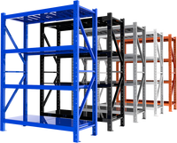 Étagère de stockage standard en stock d'entrepôt de support léger en acier à 5 couches personnalisée industrielle