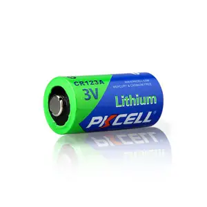 PKCELL CR123 3.0V 1400mAh 5 yıl olmayan şarj edilebilir kamera pil lityum pil cr123a 3v