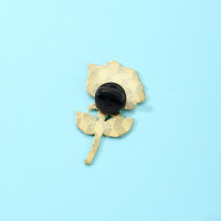 Broche Émaillée Fleur Rose Rouge Classique en Métal Argenté, Badge Floral Mignon pour Vêtements et Sacs à Dos, Accessoires de Décoration