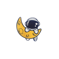 Dessin animé astronaute Robot Spaceman autocollants auto-adhésifs patchs brodés pour les enfants