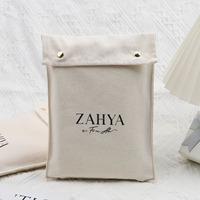 Trousse à crayons en toile de coton recyclable emballage cadeau sac à poussière réutilisable bouton enveloppe parfum lunettes de soleil pochette en toile