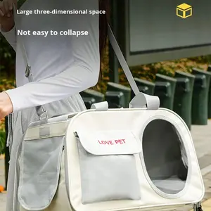 牛津猫和小型犬便携式轻便大容量抗压防光单肩宠物背包 - Product Image 2