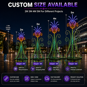Décoration lumineuse géante LED en forme <span class=keywords><strong>de</strong></span> fleur pour extérieur, étanche, pour affichage paysager en ville, place publique, parc, projet <span class=keywords><strong>de</strong></span> festival - Product Image 3