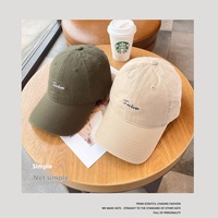 Gorra Deportiva Vintage Estilo Coreano con 26 Letras, Visera Ancha para Mujer y Hombre, Sombrero para Rostro Pequeño, Gorra para Niños para Campamento al Aire Libre con Protección UV