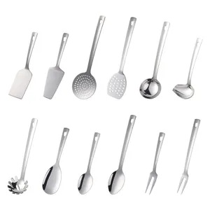 Household Goods Kitchen Set Cooking Utensils Kitchenware 6pcs Stainless Steel Metal Utensils Home And Kitchen