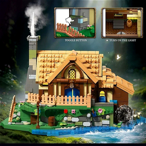 Kit de modèle de <span class=keywords><strong>moulin</strong></span> à eau DK 6035 2026 MOC, décoration de bureau, ornement de rue, cadeau éducatif pour anniversaire ou fête, 1185 pièces, ensembles de blocs de construction - Product Image 4