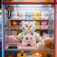En gros Jouets en peluche Ours Kawaii 8 pouces, Animaux en peluche, Jouets pour enfants thème dessin animé et anime pour machine à griffes