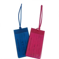 Étiquette de bagage transparente en PVC, étiquette nominative et d'adresse pour valise, carte d'insertion en papier, boucle flexible, accessoire de voyage