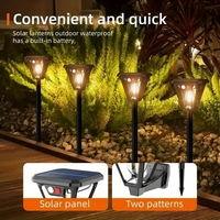 Lampu tenaga surya LED, lampu taman luar ruangan dinding jalur Sensor gerakan 2 in 1 cahaya otomatis tertanam 3 mode cerdas