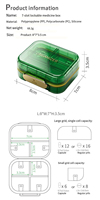Boîte à médicaments portable en plastique avec design détachable pour personnes âgées - Rappel 7 jours, rangement facile et utilisation quotidienne (matin/midi/soir)