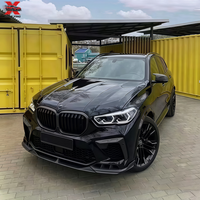 Kit aérodynamique en fibre de carbone style LD pour BMW X5M F95 2019-2022 : Lame avant, jupes latérales, diffuseur arrière LED, aileron arrière, aileron de toit