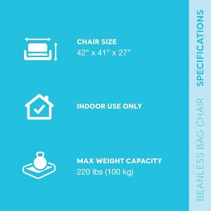 Sofá inflable de un asiento Lazybones, sofá moderno, cómodo, bolsa plana de PVC, cama de aire fácil de inflar, ocio interior y exterior - Product Image 2