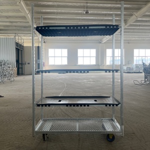 Carro danés vivero carro de transporte de plantas Carro de invernadero y con 4 ruedas Carro de flores estante de vivero - Product Image 3