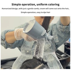 1 pièce Outil professionnel de coloration capillaire - Peigne à rouleau automatique 2-en-1 pour coloration, outil de coiffure en plastique pour salon - Product Image 4