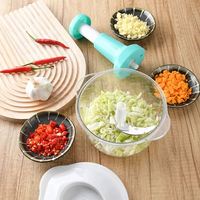 Handmatige voedselhakker met grote capaciteit voor groenten, knoflook, ui, vlees, kruiden, fruit, handpers, keukenkom